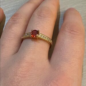 Ruby  stone 18 k Gold plated‎  Ring